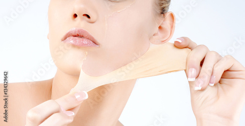 Quadro em tela beautiful woman skin care