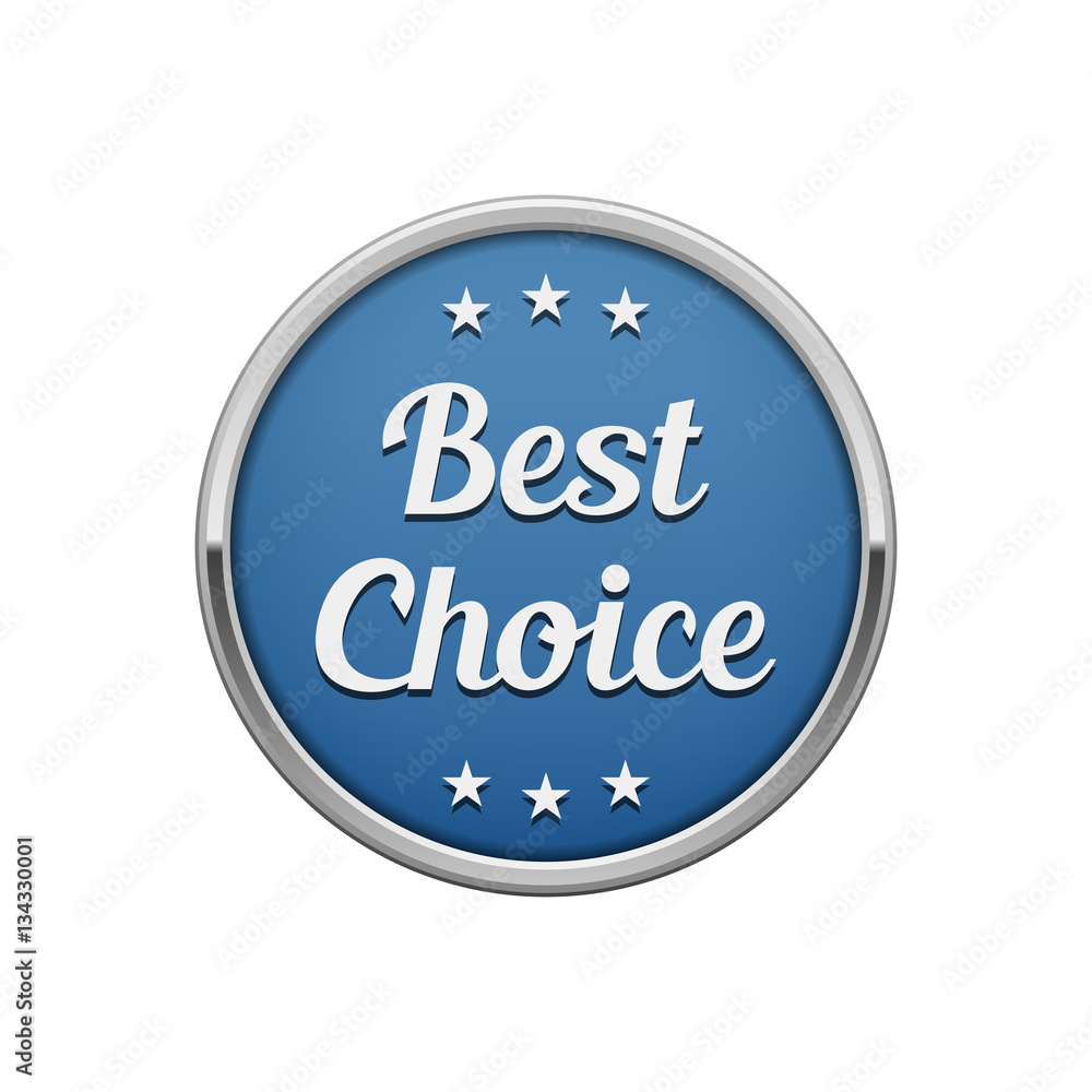 Silver blue best choice round badge, banner Silver blue best choice round badge, banner