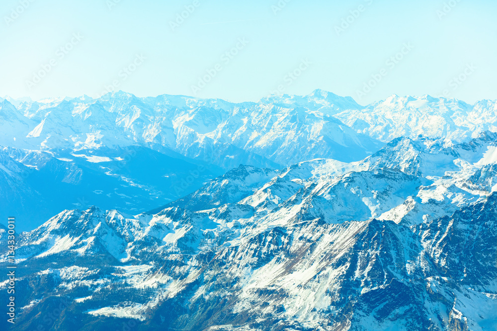 Abstract Panorama of Breuil Cervinia mountains in Alps. Creative instagram toning effect Abstract Panorama of Breuil Cervinia mountains in Alps. Creative instagram toning effect