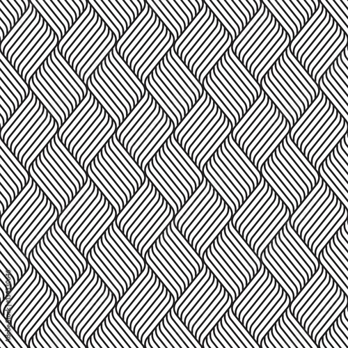 Vector seamless pattern. Modern stylish texture. Repeating geometric pattern of curving lines.
