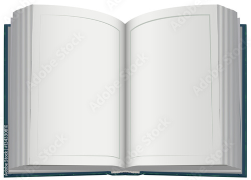 Hardcover open book