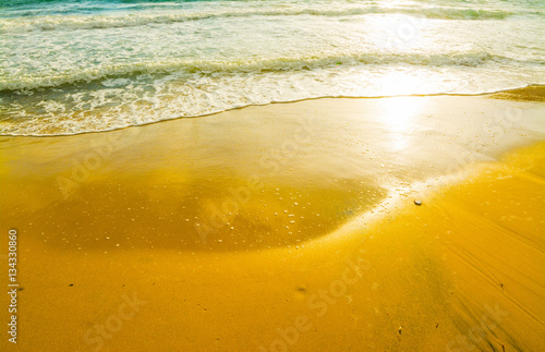 Golden shore in La Speranza beach