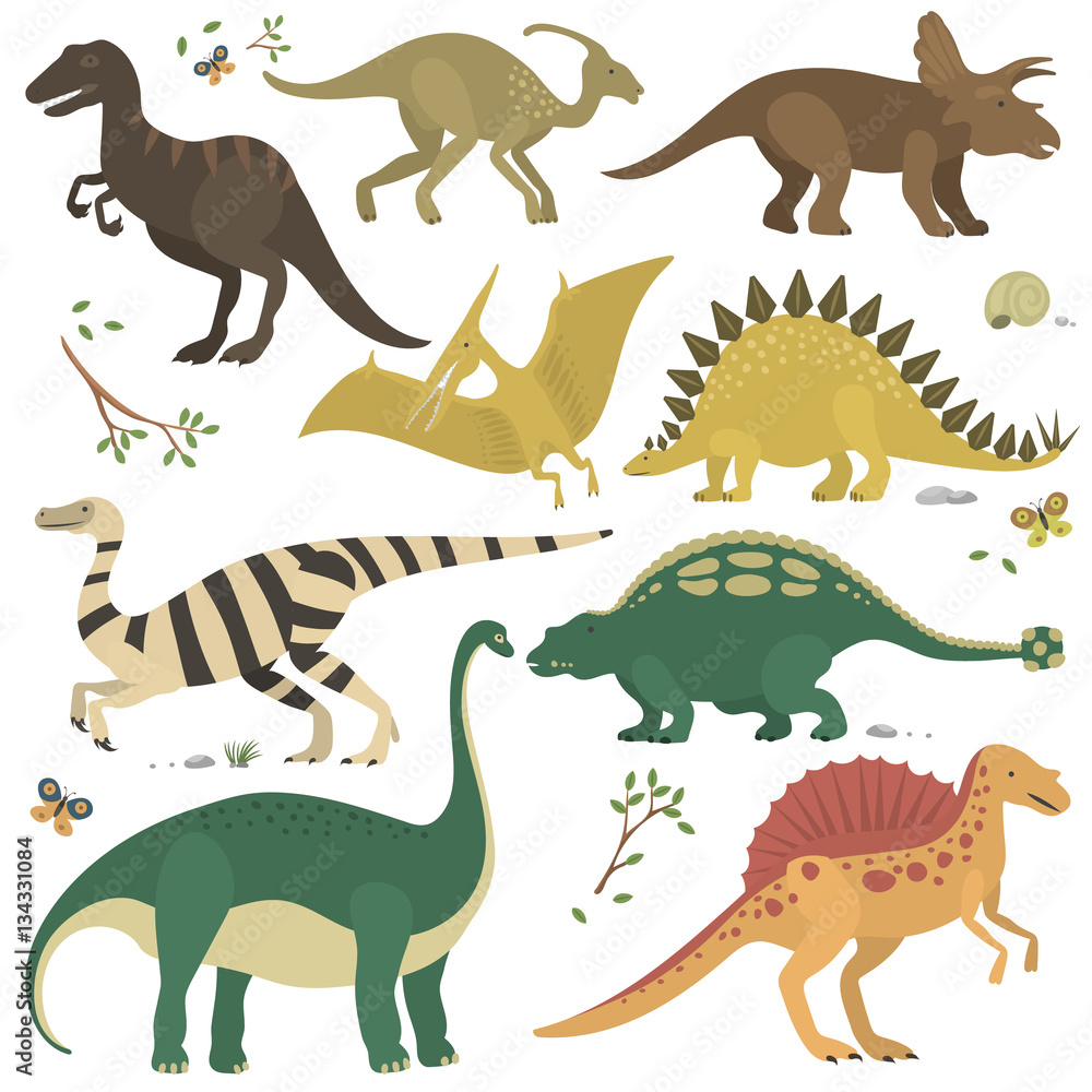 Vector cartoon dinosaurs. Vector cartoon dinosaurs.