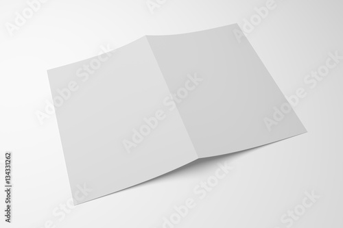 Photography Blank 3D illustration opened magazine mockup showing cover.