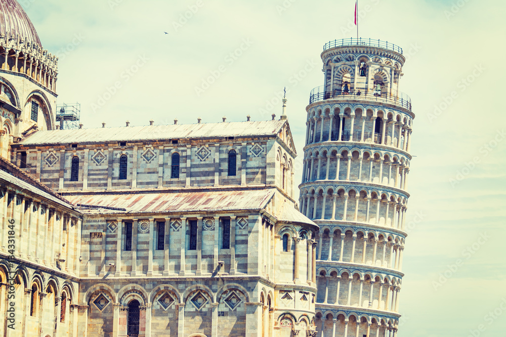 Cathedral and leaning tower in Pisa