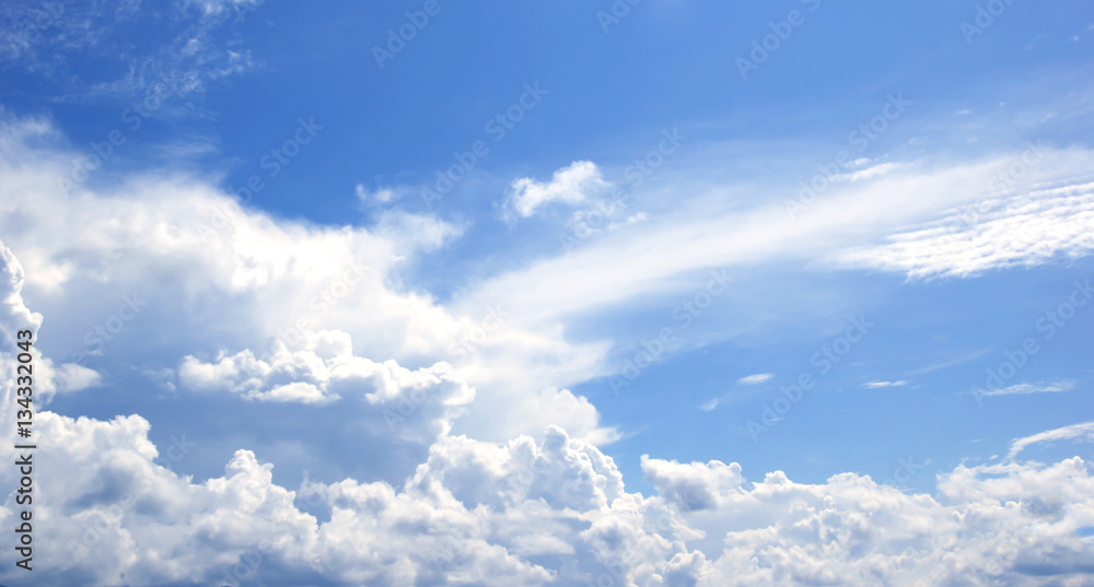 Blue sky white clouds Abstract