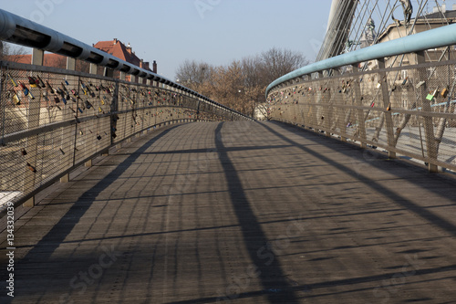 An empty pedestrian bridge