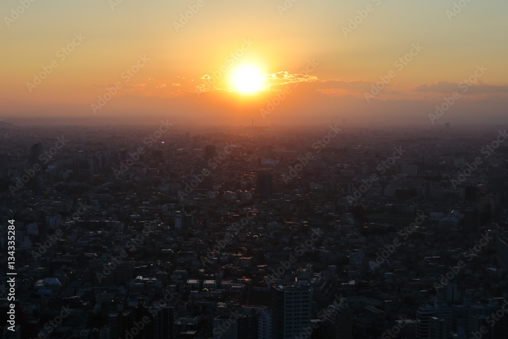 東京　夕焼け