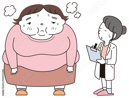 太り過ぎの人をみる先生