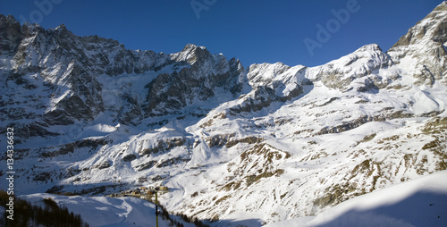 Aerial Views and Panoramas Across Zermatt Switzerland and Cervinia Italy © neil