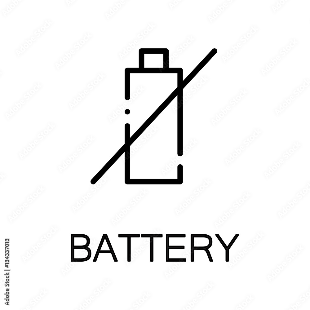Battery flat icon or logo for web design. Battery flat icon or logo for web design.