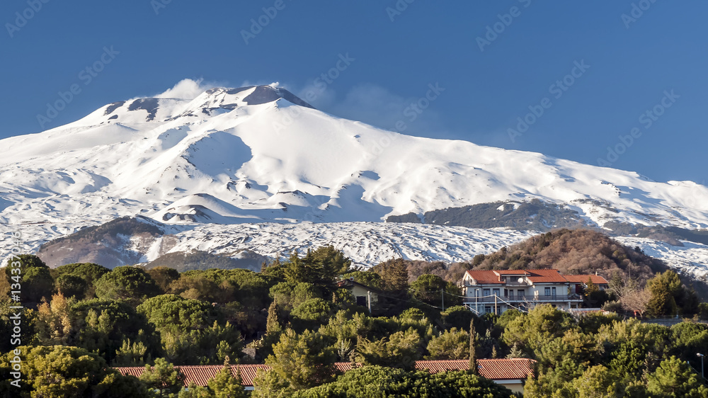 Volcano Etna from Nicolosi, Catania, Italy Volcano Etna from Nicolosi, Catania, Italy