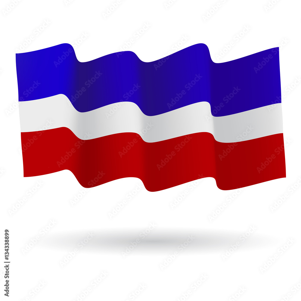 Fototapeta premium Waving flag red white blue.