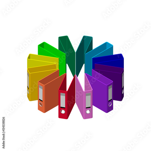 Circle from folders.Vector ...