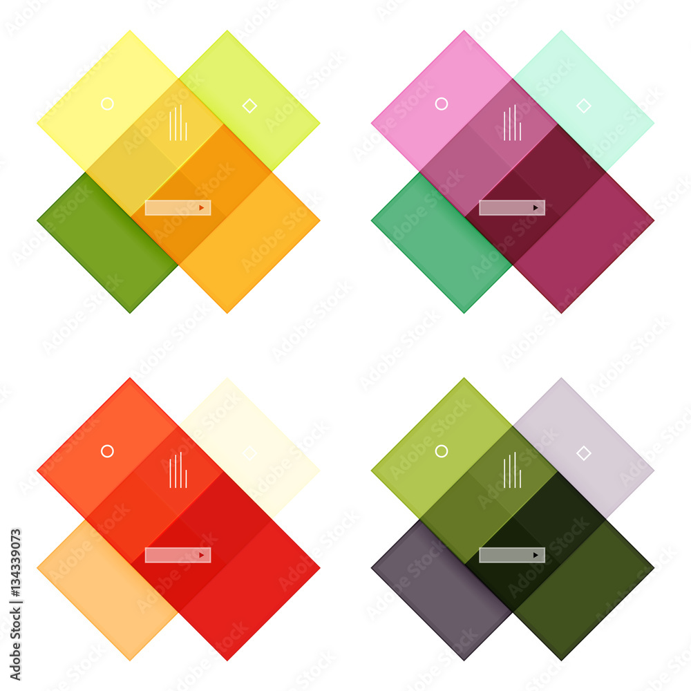Fototapeta premium Vector blank stripes and lines infographics templates