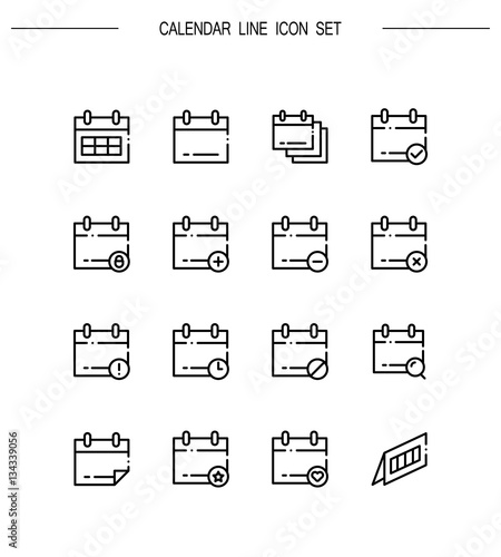 Calendar icon set