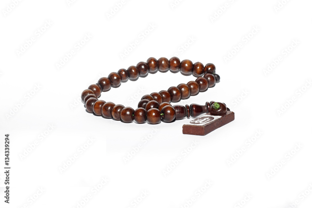 Tasbih on white background Tasbih on white background