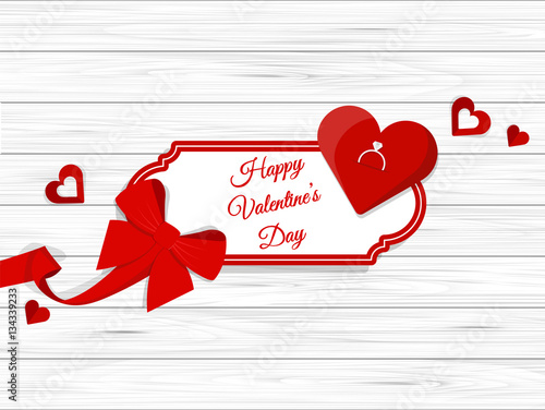 Vector Top View of Valentine's Day Elements on Desktop