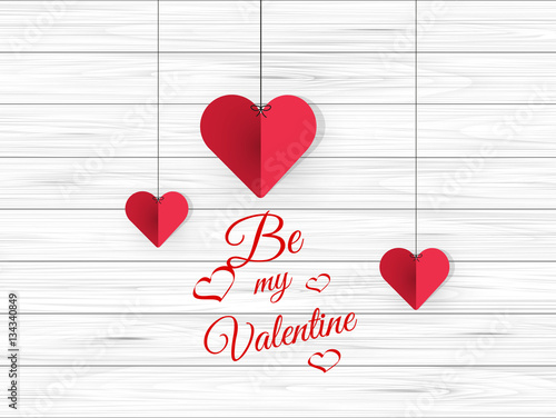 Hanging Valentine's Day Cut Out Paper Hearths