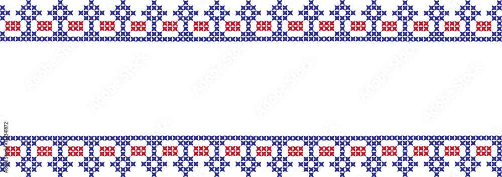 Foto Embroidered cross-national pattern