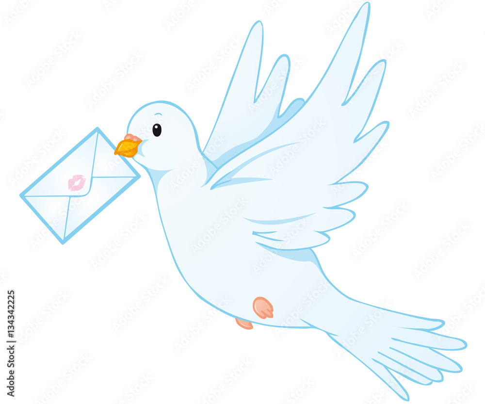Obraz premium peace dove and love letter