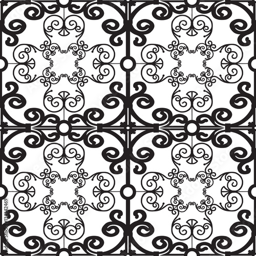 Seamless background with twisted metal bars