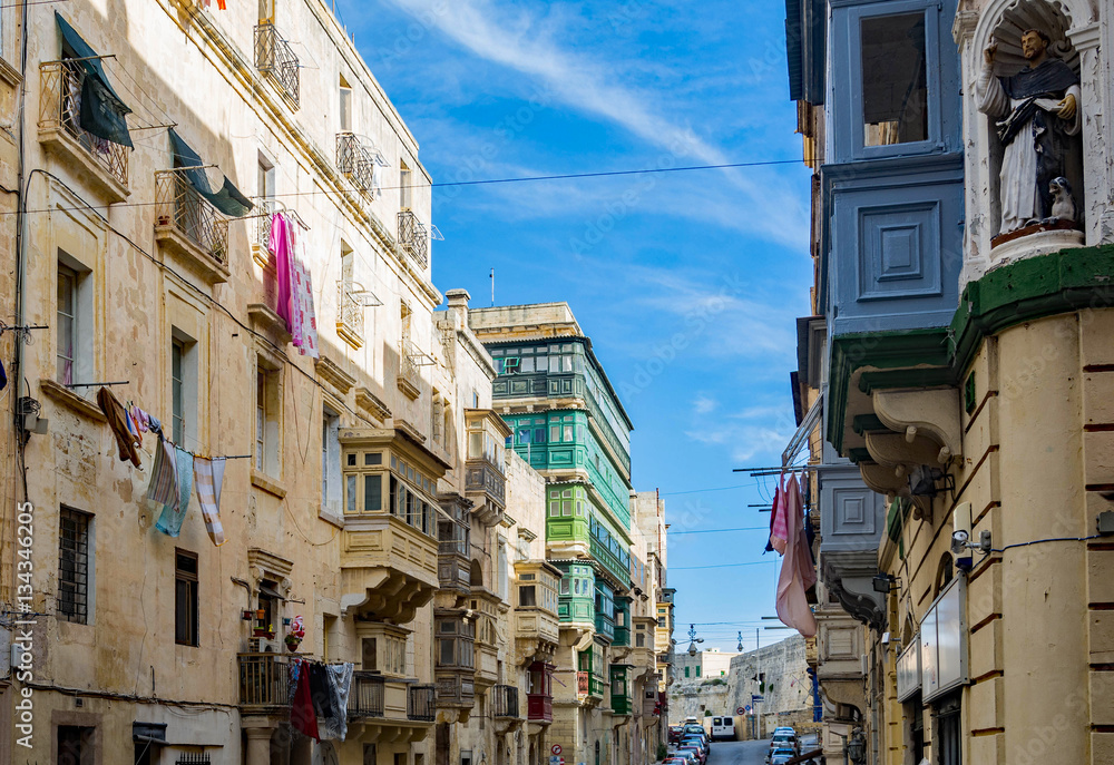 valletta - streets and balconies