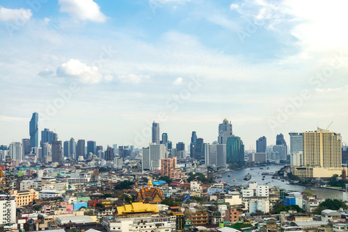 cityscape Bangkok skyline  Thailand. Bangkok is the most populou