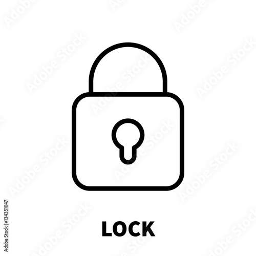 Lock icon or logo in modern line style.