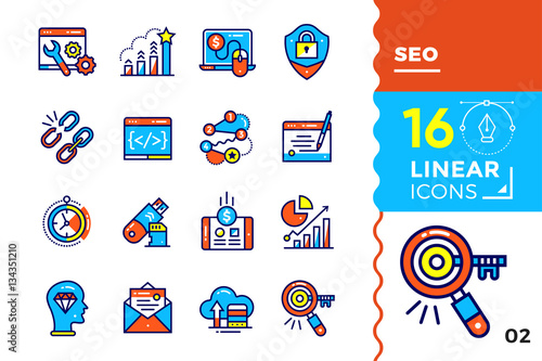 Vector collection of line icons for new business. High quality modern pictograms for mobile concepts and web design.