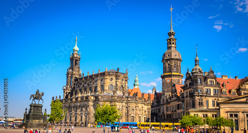 Dresden Cathedral of the Holy Trinity or Hofkirche, Dresden Castle in Dresden, Saxony, Germany