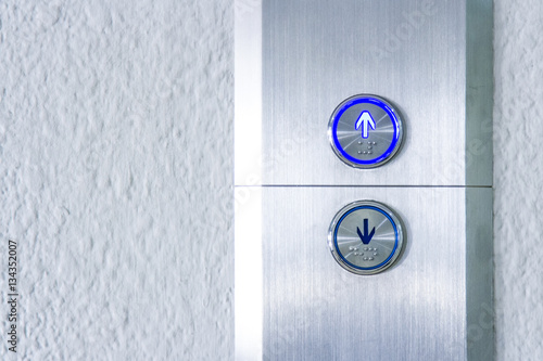 Press the elevator up and keypad elevator