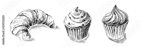 illustration of sweets in graphic style