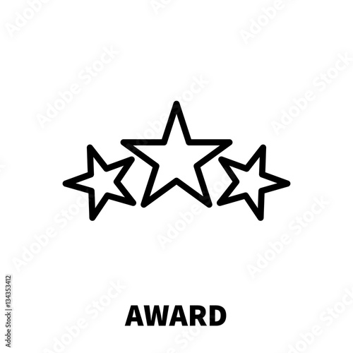 Award icon or logo in modern line style.