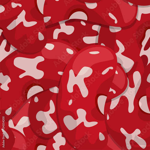 Seamless pattern beans vector illustration