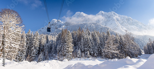 Sunny winter landscape in t...