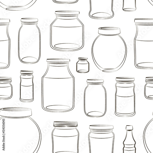 Pattern of empty jars