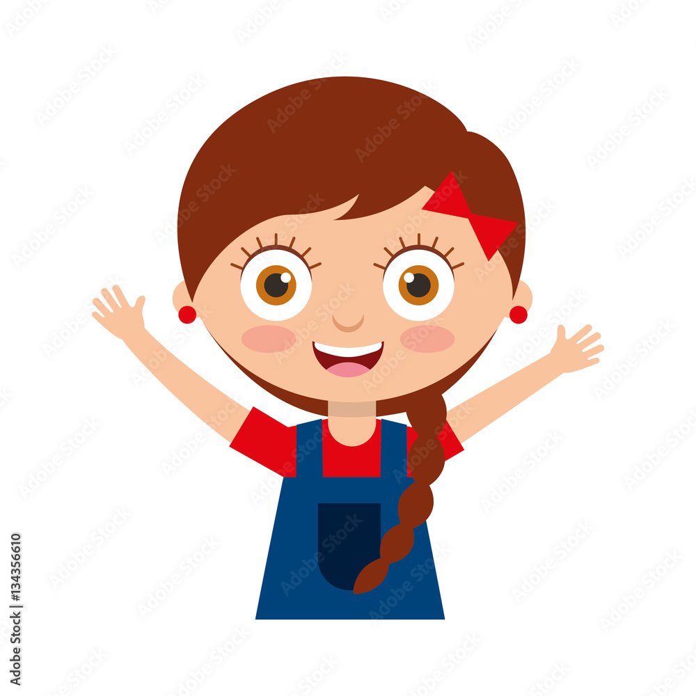 cute little girl character vector illustration design cute little girl character vector illustration design