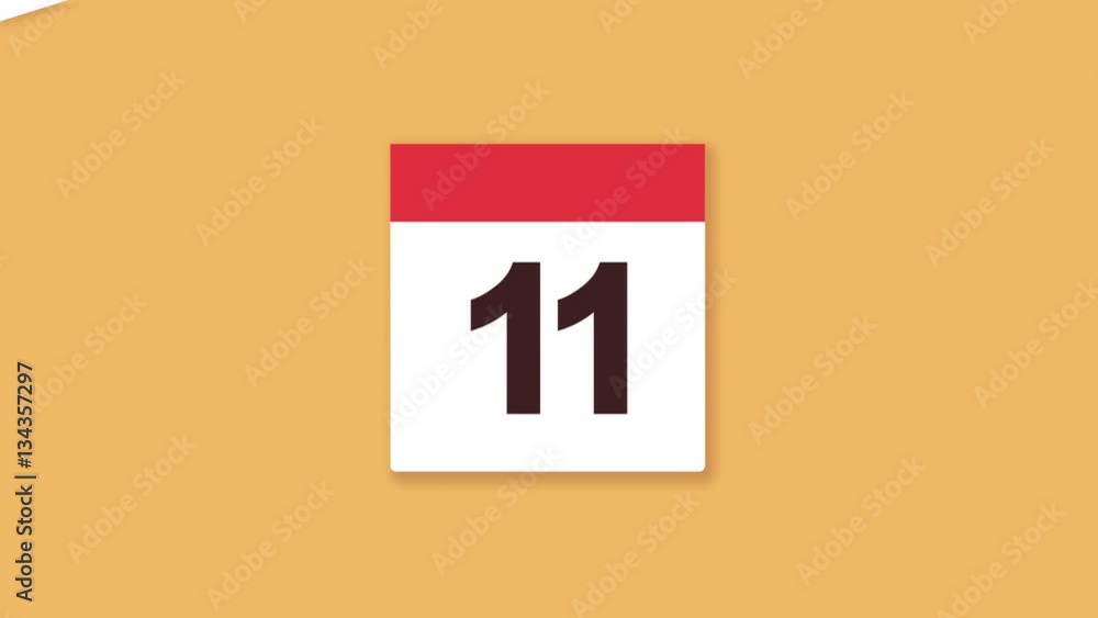 Nice animation of colorful monthly calendar with pages in motion of 31 days seamless loop with space for your text or logo, full hd and 4k.