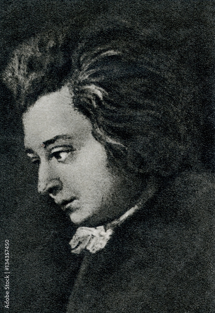 Wolfgang Amadeus Mozart by Joseph Lange, 1782/83 Illustration Stock | Adobe  Stock