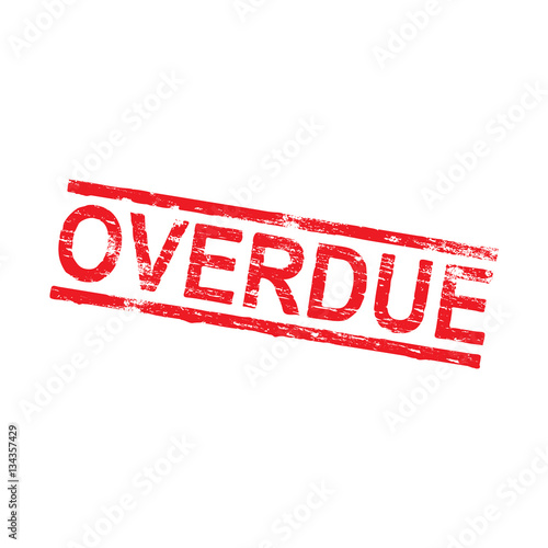 Overdue Rubber Stamp