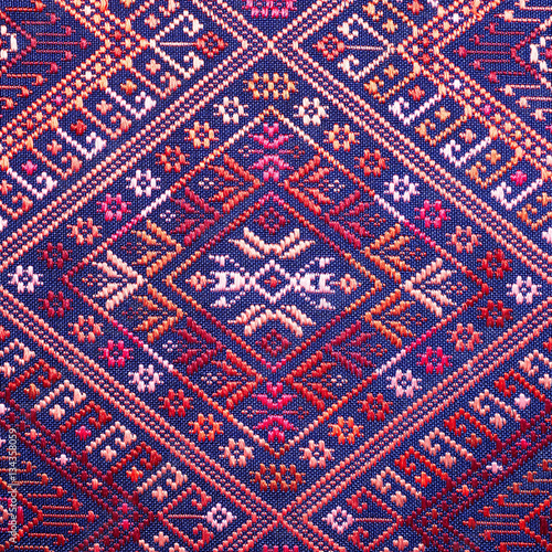 Fabric color Antique handwoven fabric, natural dyes fabrics, beautiful colors, beautiful fabrics, old fashion fabrics silk thai © Kitichai