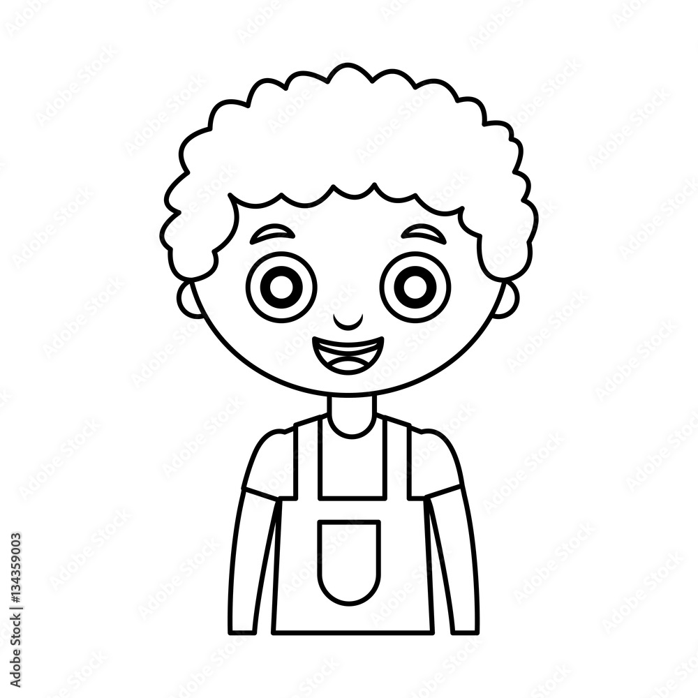 cute little boy character vector illustration design