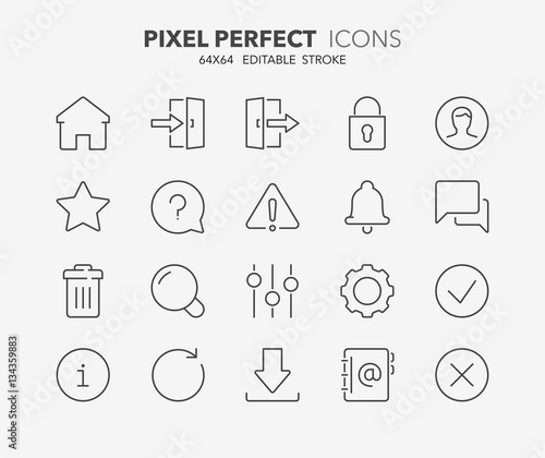 user interface thin line icons 1