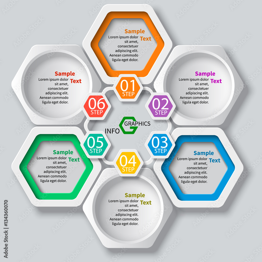 Fototapeta premium Abstract 3D Paper Infographics