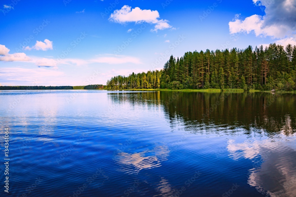 Obraz premium Finland lake landscape at summer