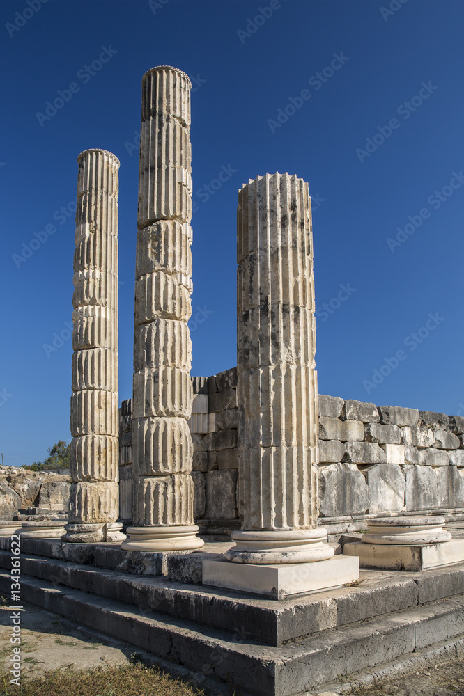 Columns in Letoon ancient city, Mugla