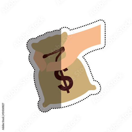 Bag of money icon vector illustration graphic design