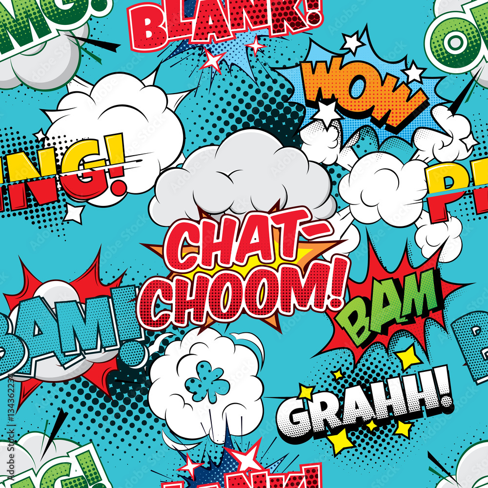 Chat-choom Seamless comics background
