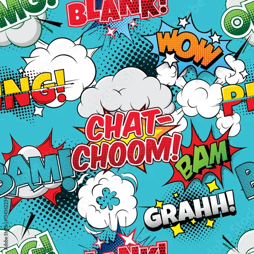 Tapety Chat-choom Jednolite tło komiksowe